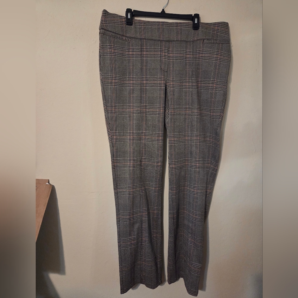 Lane Bryant Brown Plaid Pants